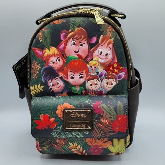 Loungefly Peter Pan & Lost Boys Disney Chibi Jungle Backpack - Picture 9 of 9